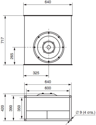 Вентилятор канальный ВКП-60-35-6D