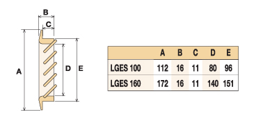 Деревянная вентиляционная решетка, дуб 112x112