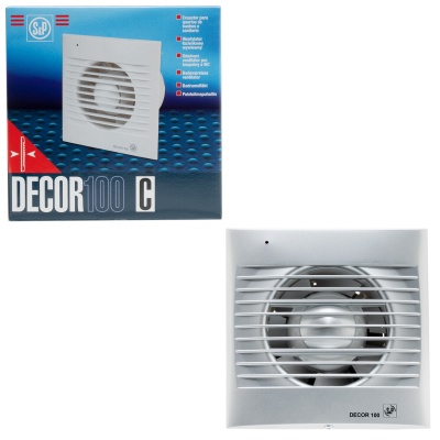 Вентилятор с обратным клапаном Soler Palau DECOR-100C Silver