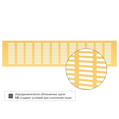 Вентиляционная решетка Благовест золото (500x120 мм) (2шт.)