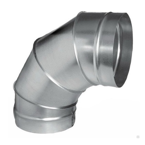 Отвод 90º круглый (оц. сталь) (100 мм)