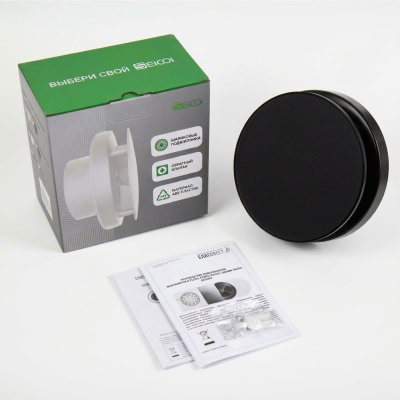 Вытяжной вентилятор Seicoi Ratio Design 100 Matt black glass