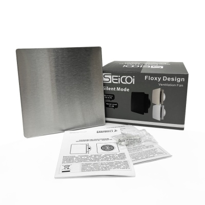 Вентилятор с обратным клапаном Seicoi Floxy Design 100 Steel SMAD04-01S