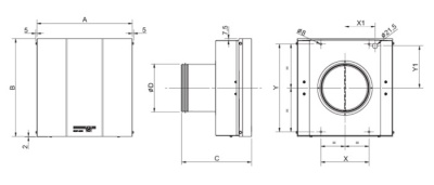 Настенный вентилятор S&P SWF-150