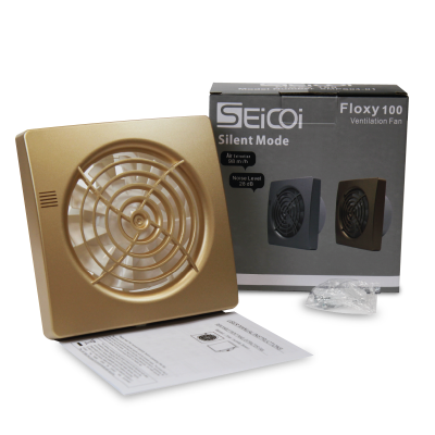 Накладной тонкий вентилятор Seicoi Floxy 100 Gold SMPS04-01
